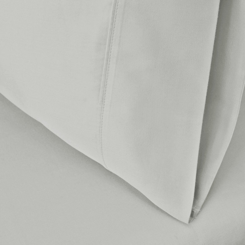 Edmont Certified Certified Egyptian Cotton 530 Thread Count Solid Pillowcase, Standard, Platinum