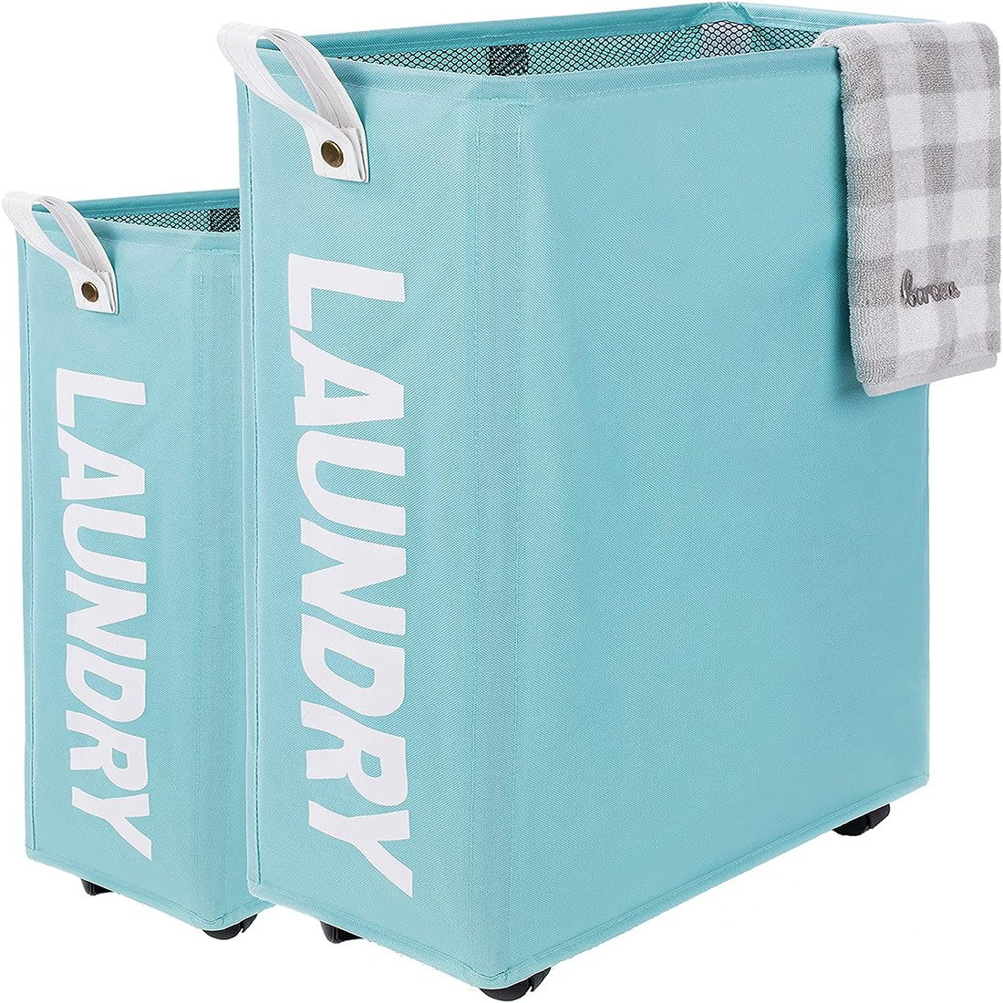 Collapsible Laundry Hamper Rebrilliant Color: Blue