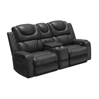 Rosanno 74.5'' Faux Leather Power Reclining Loveseat
