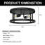 Plafonnier encastré tambour noir 2 lumières Craspedia