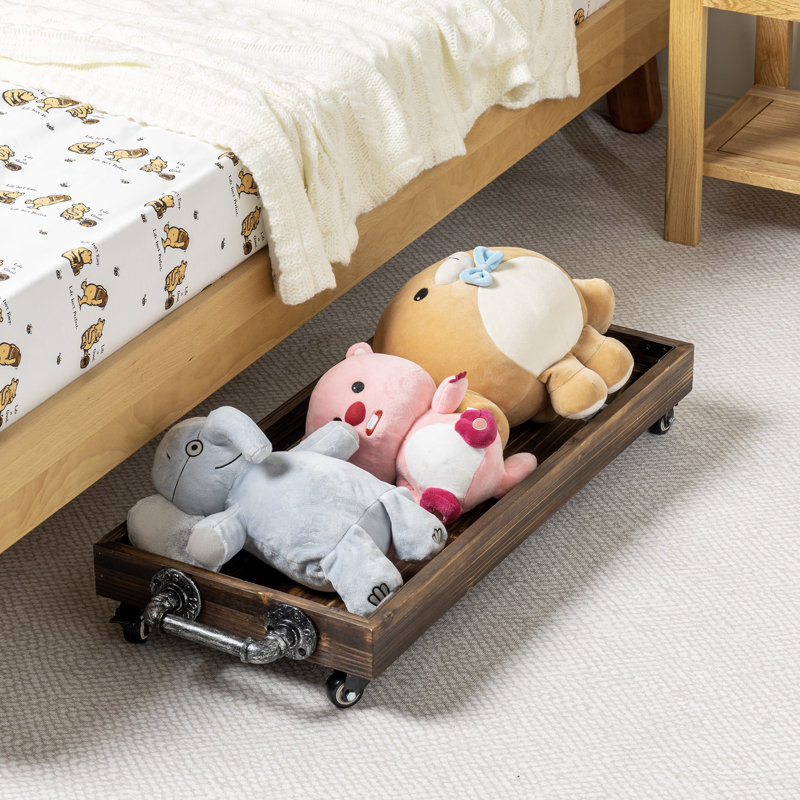 Solid Wood Underbed Storage with Wheels