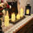 Flameless Candles With Embedded Star String Fairy Lights, Battery Operated Candles, LED Candles, Fake Candles With Remote Control And Timer, Acrylic, Set Of 5(H4 5" 6" 8" 8")-1508524811