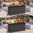 Yardgrace 64" Rectangular Propane Fire Pit Table, 60,000 BTU Outdoor Gas Fire Pit with Lid and Glass Wind Guard