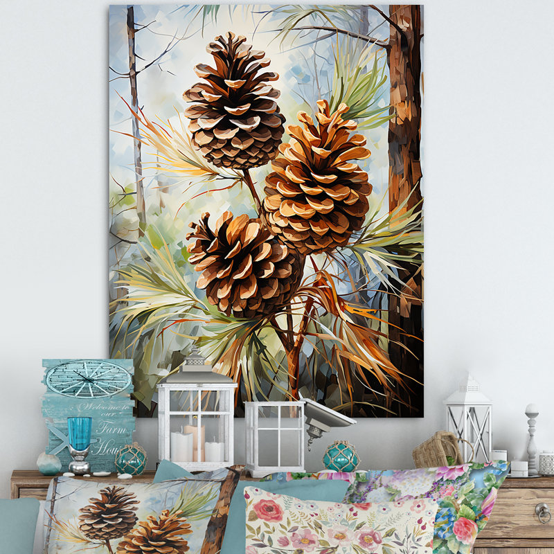 Épinette, pin, forêt III - Art mural pin, Toile tendue, H 32 po x l 16 po