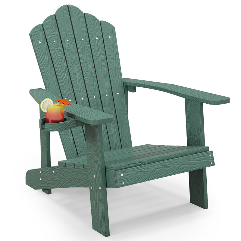 Chaise Adirondack en plastique Gumbert, Vert