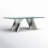Ammerman Glass Top Metal Base Dining Table-600084515-599811099