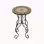 Table d'appoint ronde en céramique pour l'extérieur