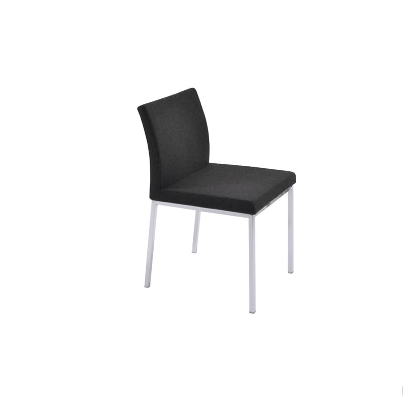 Chaise rembourrée Ellinger, Chrome