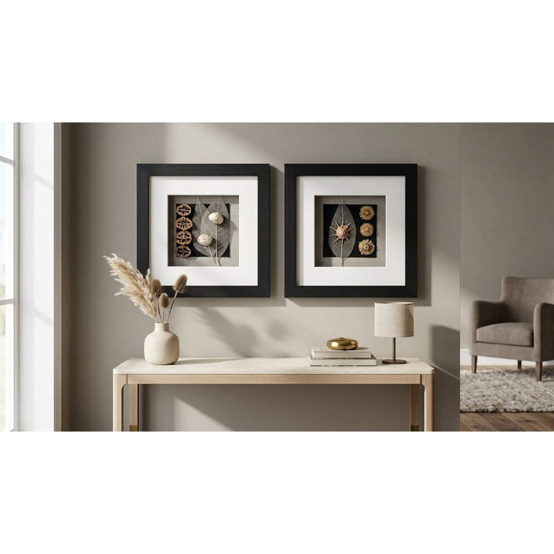 2 Piece Land & Sea Shadow Box Wall Décor Set