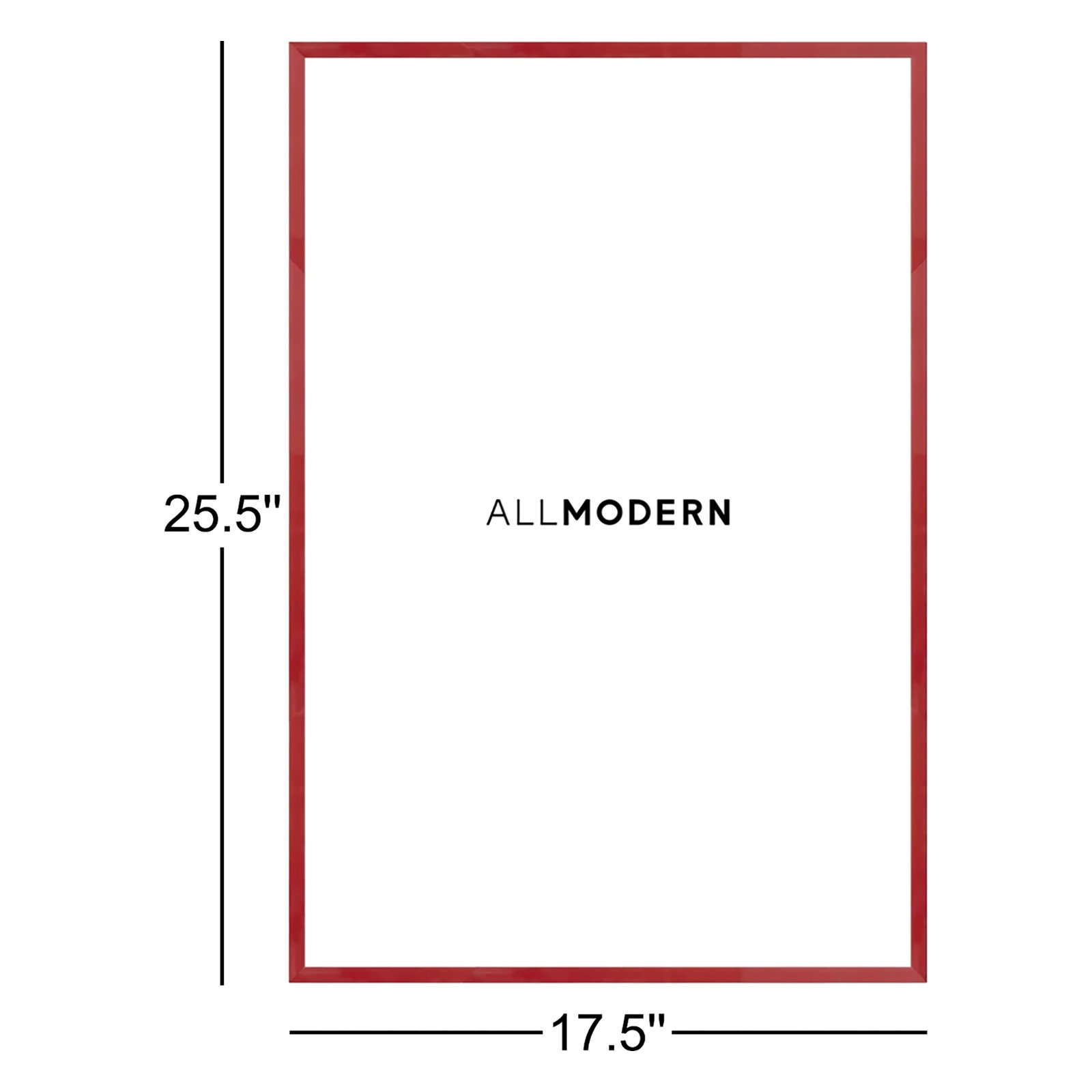 Willette Solid Wood Picture Frame, 18" W x 24" H, Red