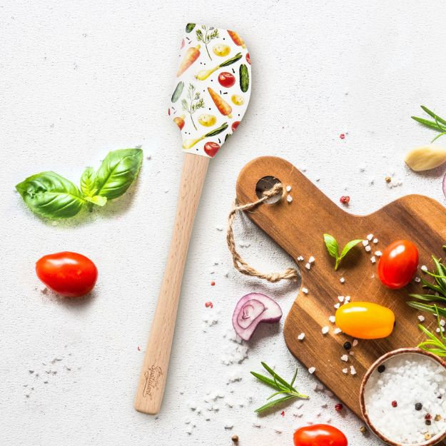 Spatulart® Vegetable Garden Wood Handled Spatula
