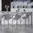 Height Adjustable Swivel Bar Stools with Back - Set of 2, Armless PU Leather-586216041