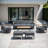 Coan Archlebov 5-7 Person Outdoor Patio Conversation Set Seating Group With Coffee Table And Swivel Chairs-838932296