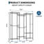 Armoire-penderie portative robuste, portemanteau 70,87 po avec couvercle, capacité de 1 100 lb, réglable, acier au carbone, noir