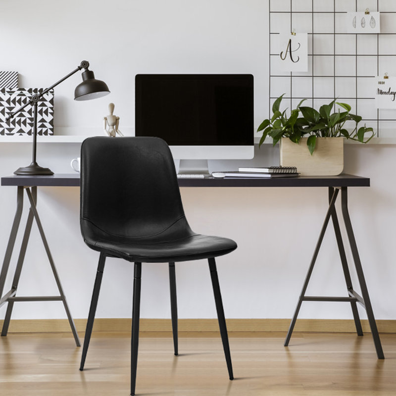 Chaise d'appoint noire Diyan