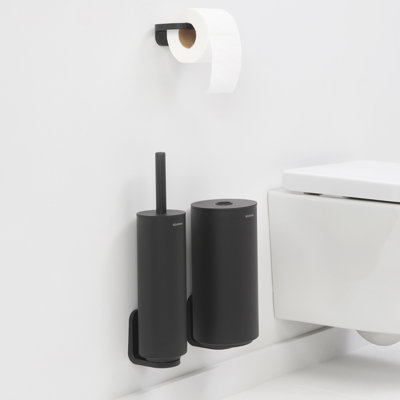 Mindset Toilet Accessory Set Of 3 - Toilet Brush And Holder, Toilet Roll Holder And Toilet Roll Dispenser