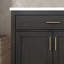 Bailey 36 in. Single Sink Freestanding Dark Ebony Wood Bathroom Vanity with White Stone Top, Backsplash, Brushed Gold-928016421-928016473-928016420