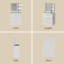 Meuble-lavabo modulaire moderne en bois blanc Flexmod avec miroir à DEL et commode 3 tiroirs H 58,2 po Flexmod