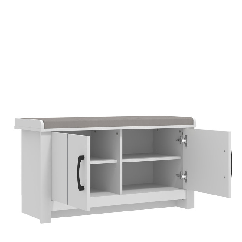 2 Door Shoe Storage Bench, White