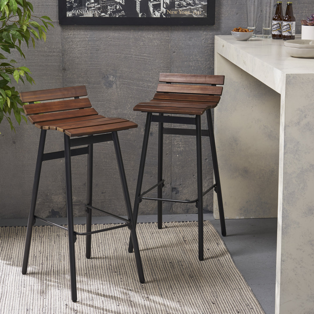 Algoma Counter Stool with Metal Frame (Set of 2) Brayden Studio®