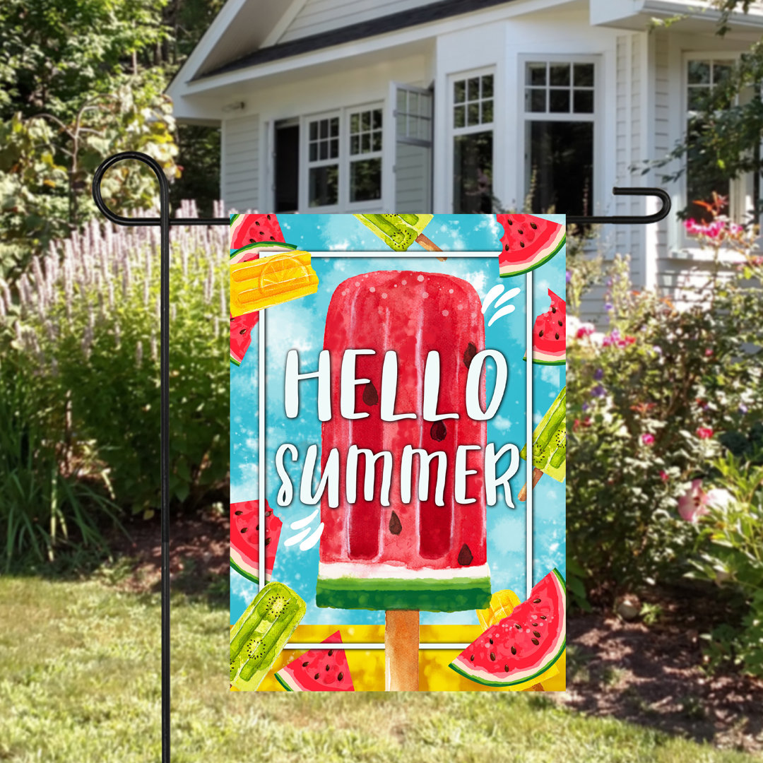 Hello Summer Popsicle Outdoor Garden Flag 12.5" x 18" Northlight Seasonal