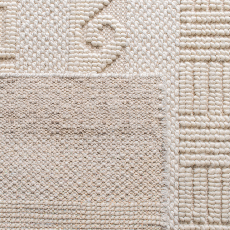 Tapis géométrique en laine, viscose et coton tissé à la main Simonsen, Tapis de couloir 2 pi 3 po x 8 pi