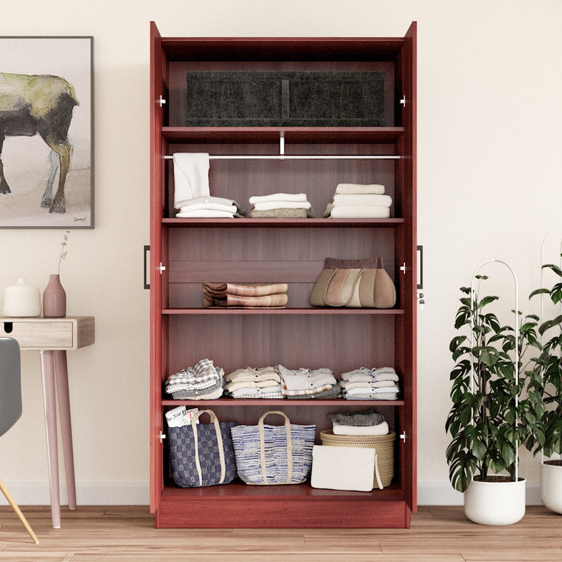 Armoire en bois manufacturé Schriver Harmony, Acajou