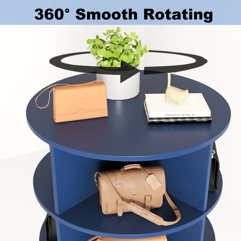 Armoire à chaussures rotative 360 7 niveaux, 7, Marine