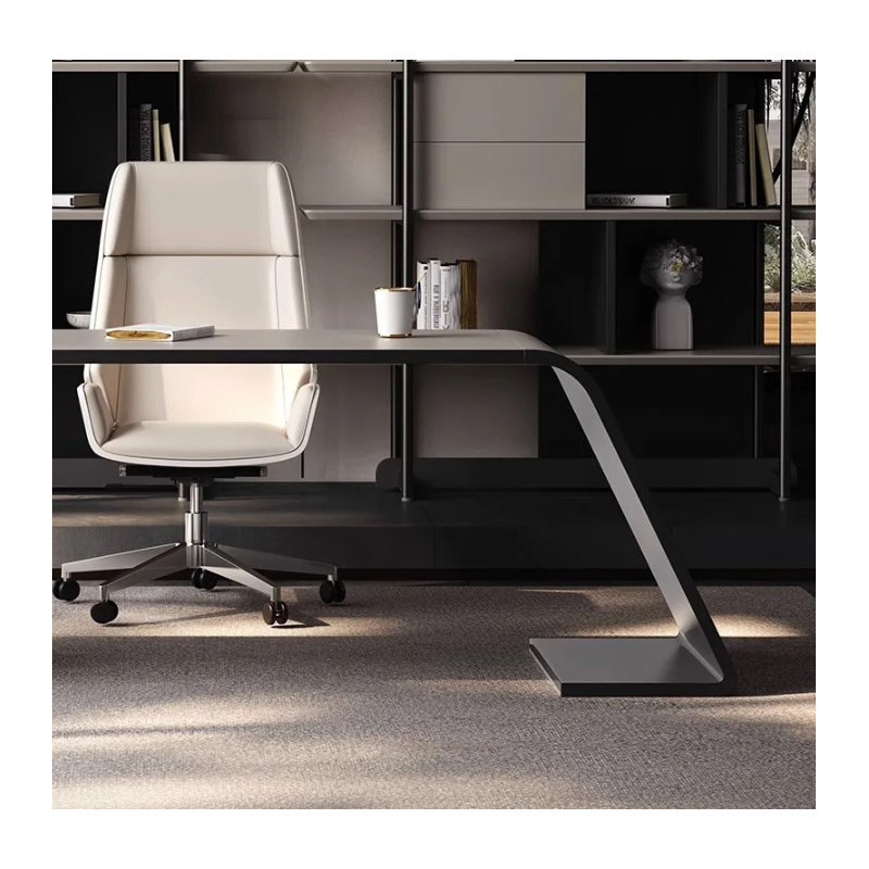 Clorinde L-Shaped Writing Desk, Beige, 75cm H x 180cm W x 70cm D
