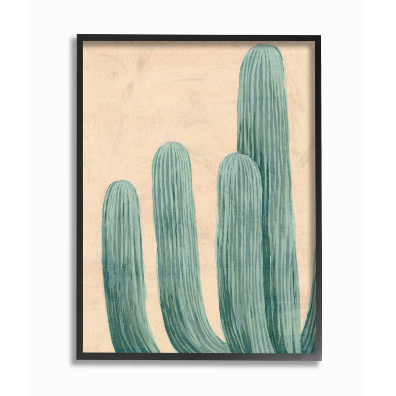 «Dusty Cacti», impression, H 20 po x l 16 po, Giclée encadrée noir minuit