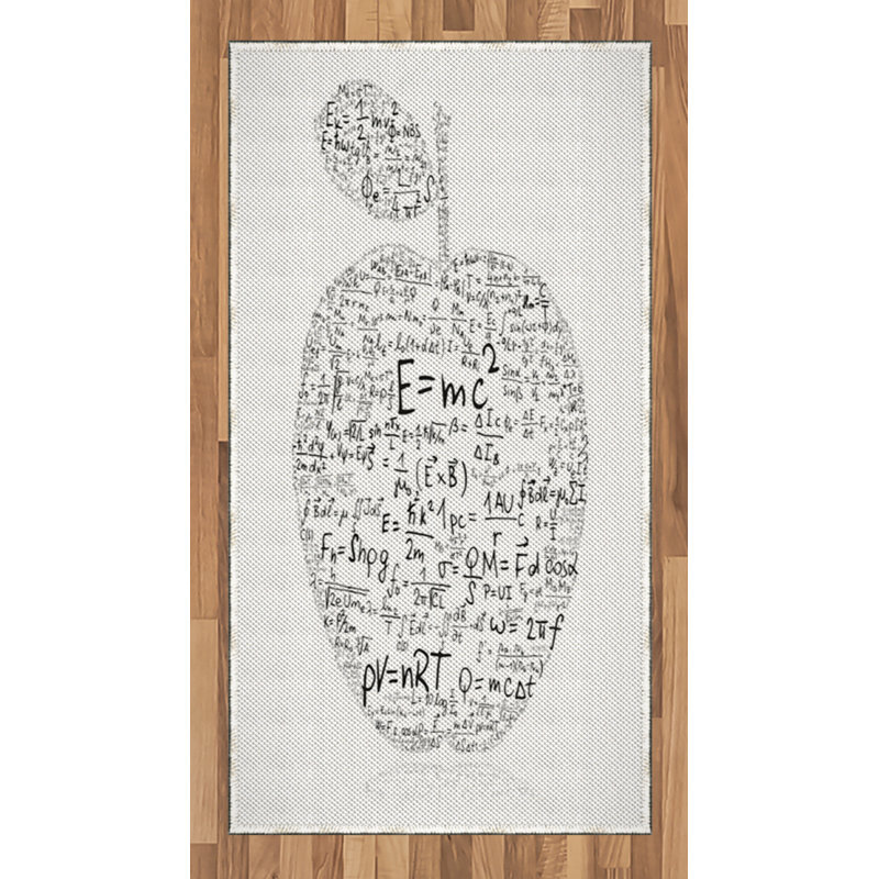 Tapis décoratif à longues fibres en fibres à haute densité Science, Rectangle 2 pi 7 po x 5 pi