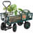 Garden Cart - Rolling Wagon Cart with 650lb Weight Capacity, All-Terrain Wheels, and Removable Sides - Garden Carts and Wagons by Pure Garden