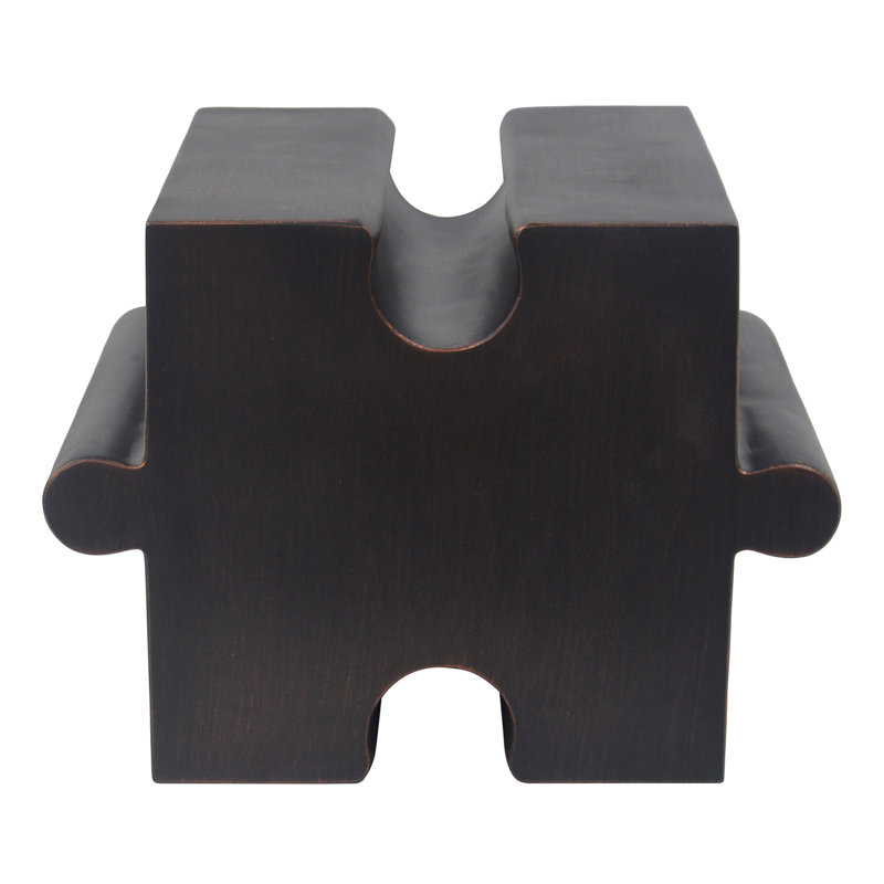 Puzzle Art Side Table(Only Including Table), Copper