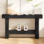 Table d'entrée moderne 55 po avec console étroite et canapé en bois-407420321
