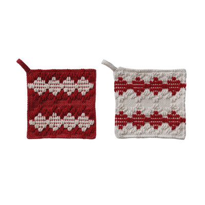 Woven Cotton Diamond Pot Holder