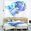Blue lion art abstrait tapisserie Animal-28483675