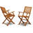 7 Piece Patio Bistro Dining Set Consist of a Rectangle Outdoor Acacia Wood Table and 2 Folding Arm Chairs with 4 Side Chairs, Natural Oil-1086754189