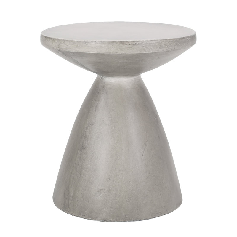 Table de bout légère en béton pour les espaces extérieurs - Modern Flair Side Gardens