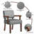 32.6'' Tall Modern Leather Tufted Upholstered Accent Armchair With Solid Wood Frame-281507446