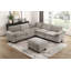 Repose-pieds de style moderne avec revêtement en chenille, structure en contreplaqué durable et confort moelleux pour les salons contemporains-309588024