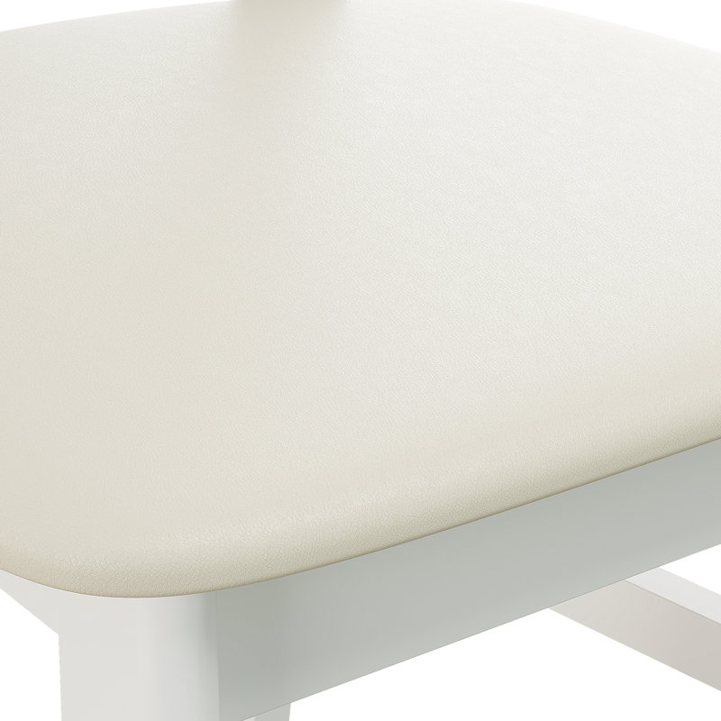 Englehart Rubber Wood Dining Chairs Set Of 4, White/White