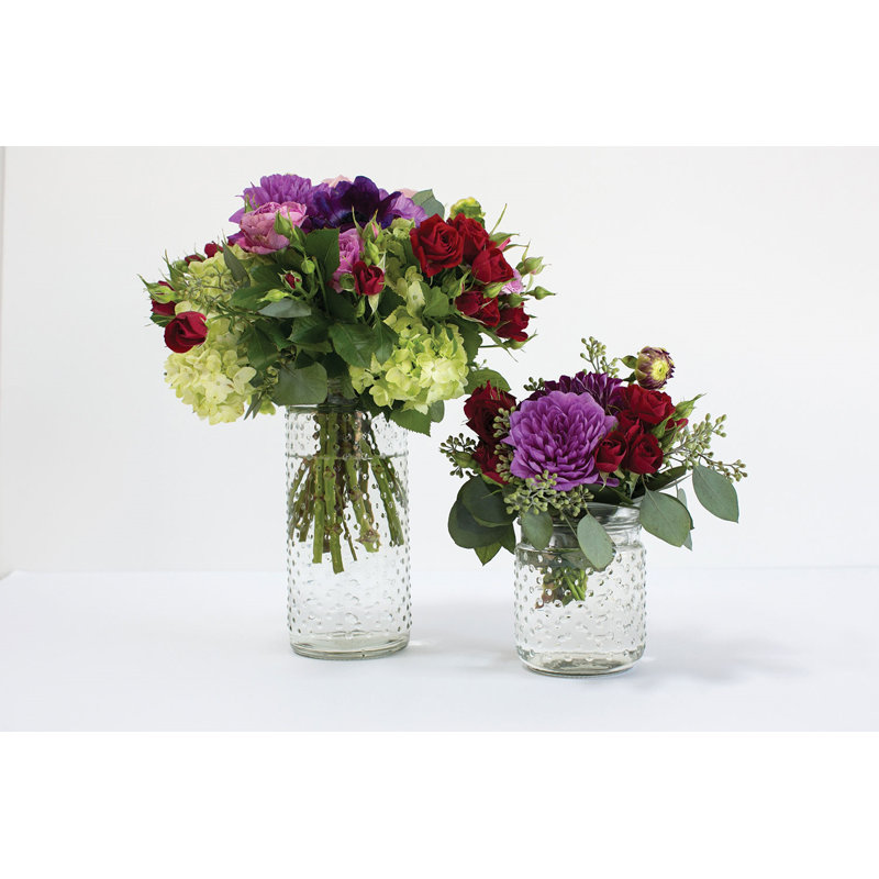 Handmade Glass Table Vase, 5" H x 4" W x 4" D