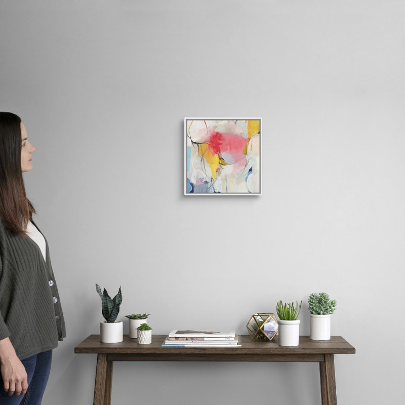 Impression sur toile, "Watermelon I" par PI studio, Toile blanche encadrée, H 14 po x l 14 po x P 1,75 po