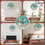 Festive-Horloge-Renne-Flocons de neige-Arc