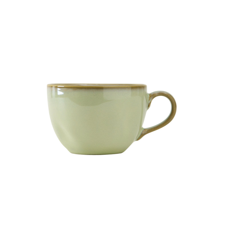 Tasse à café ronde Artisan, Vert taillis de sauge