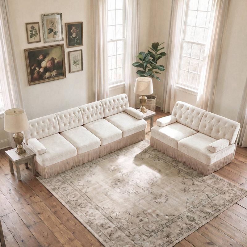 Ensemble canapé (2+4 places) (Beige)