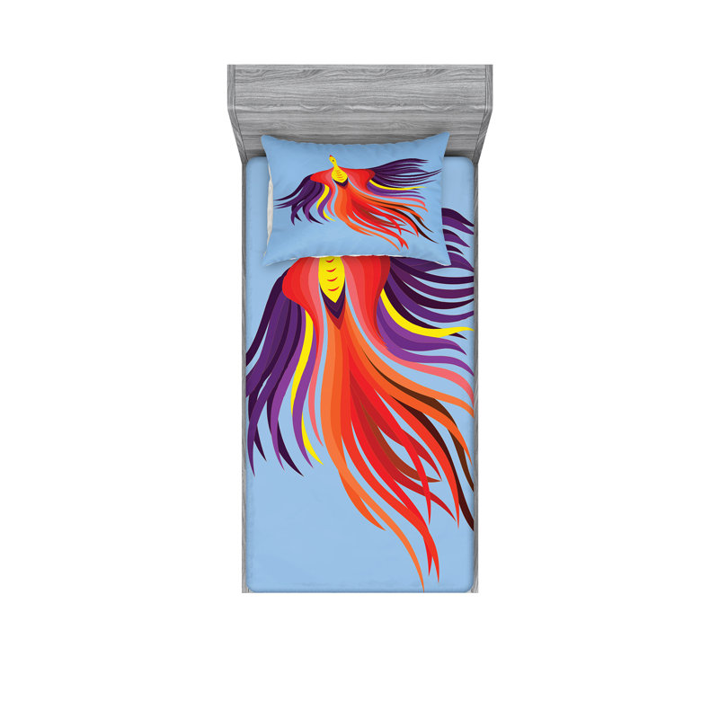 Ensemble de draps en microfibre Phoenix, Ensemble de draps pour lit simple avec un drap-hou