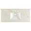 Plateau de meuble-lavabo à simple cuve intégrée 49 po x 22 po LustreLine Orelia-128280559