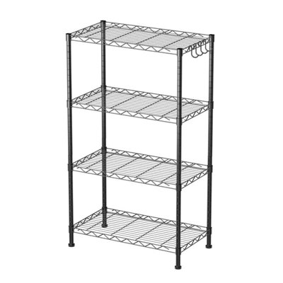 Black 4-Tier Metal Rack