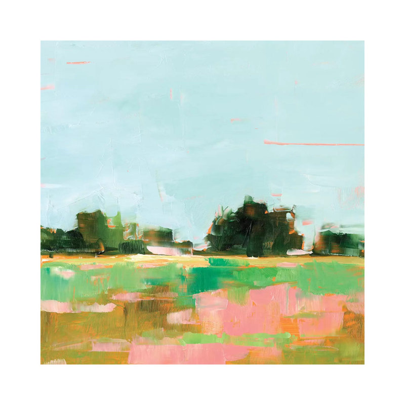 «Summer Glow I» par Ethan Harper - reproduction d'art, H 18 po x l 18 po x 1,5 po, Toile tendue, Pas de tapis